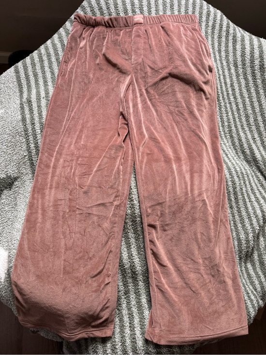 Joyspun Pants - Brown Corduroy Elastic Waist Pants